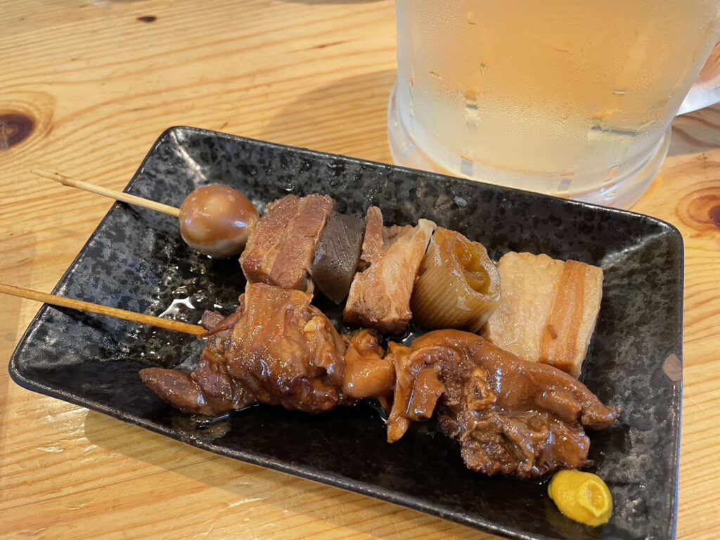 牛すじどろ炊き,豚串